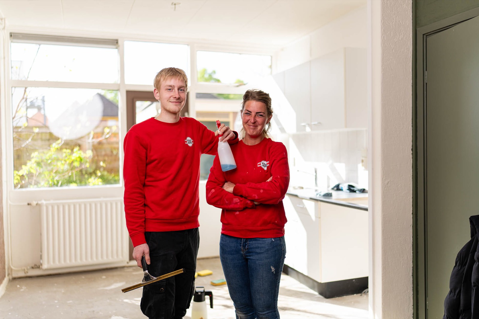 Schoonmaakploeg van Service Dienst Groningen