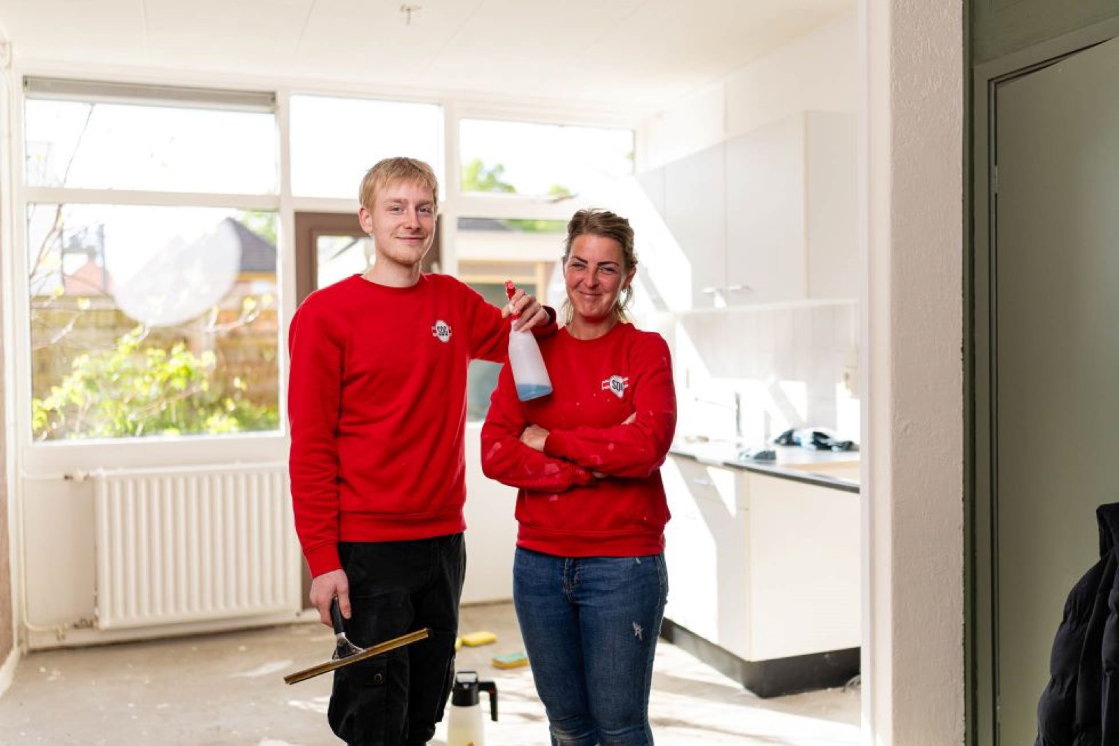 Schoonmaakploeg van Service Dienst Groningen